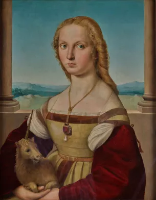 Tableau Dame à la licorne Raphael