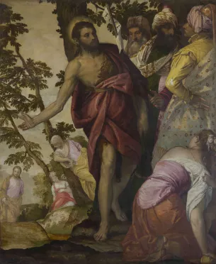 Tableau La prédication de saint Jean-Baptiste Véronèse