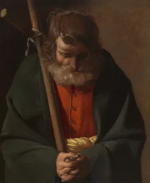 homme barbe tête vers le bas