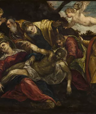 Tintoret déploration du christ peinture 