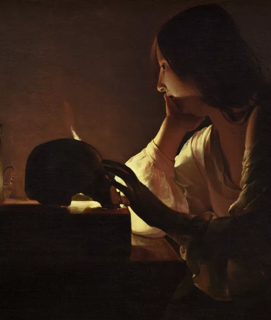 femme bougie peinture