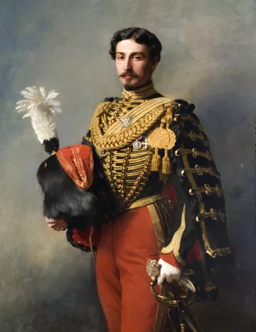Portrait d'Edouard André en uniforme des guides de la Garde impériale